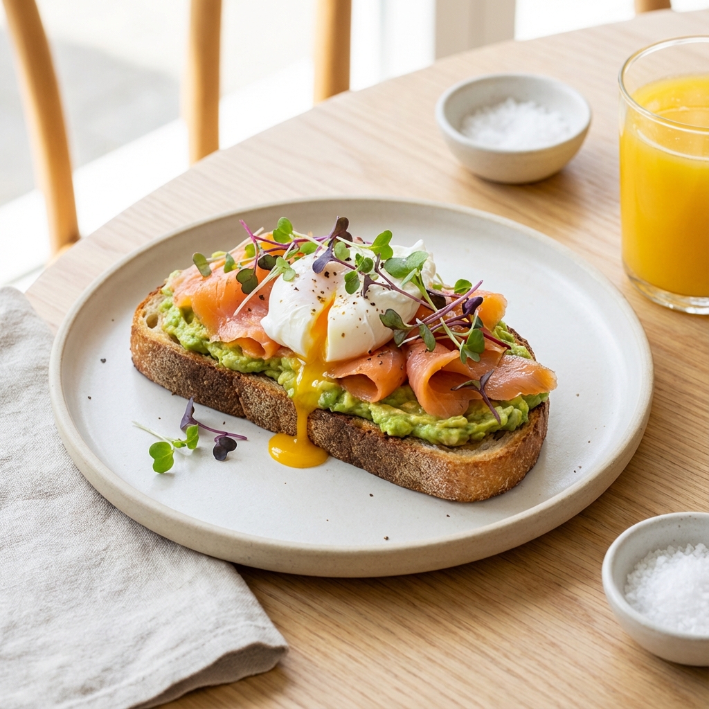 Avocado toast with egg